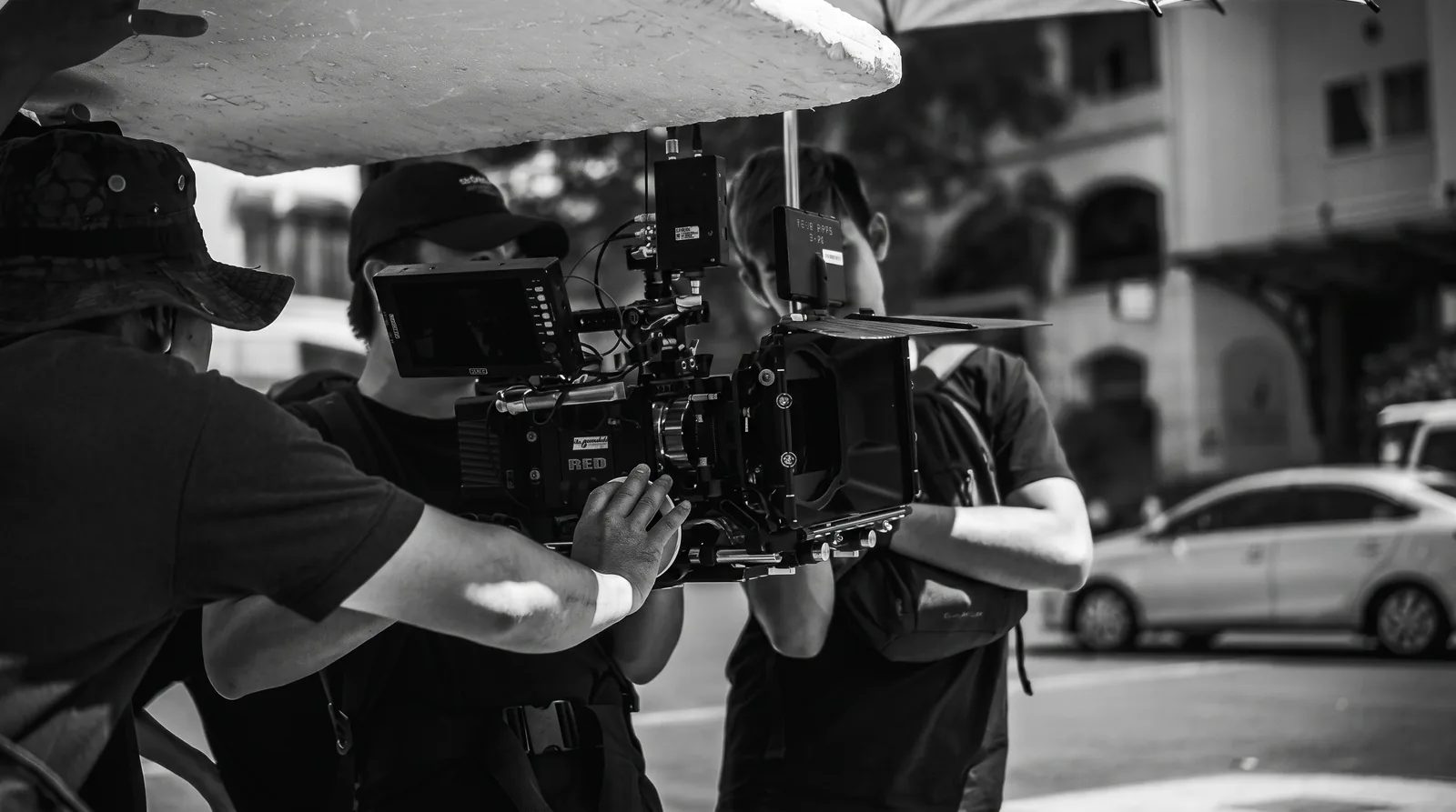 Moving Image production crew on set in Singapore
